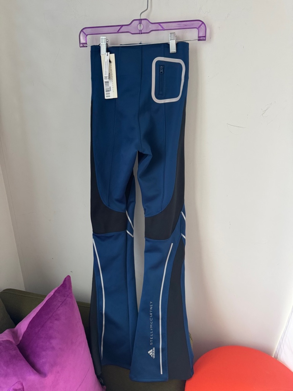 Adidas by Stella McCartney Navy Blue & Black Flare Leggings